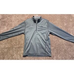 The North Face Mens Large Gray Quarter Zip Pullover Zimmer Biomet Embroidered